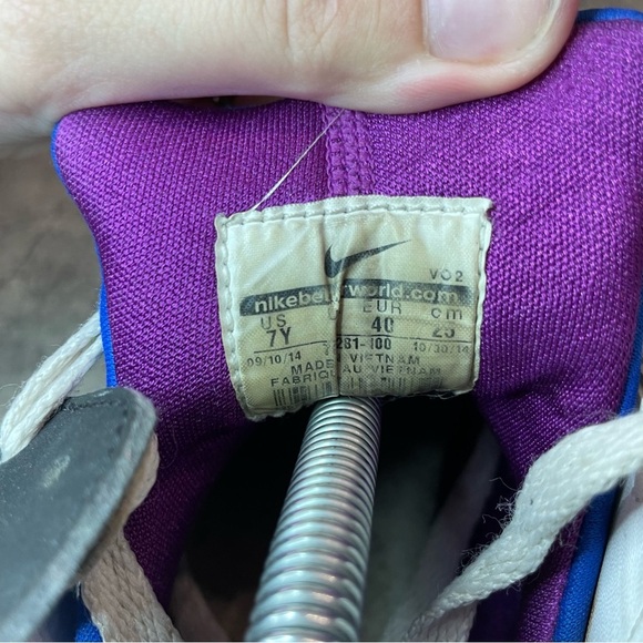 Nike Air Zoom Huarache Mid Sneakers Womens sz 8.5 - white black blue purple - Picture 6 of 6